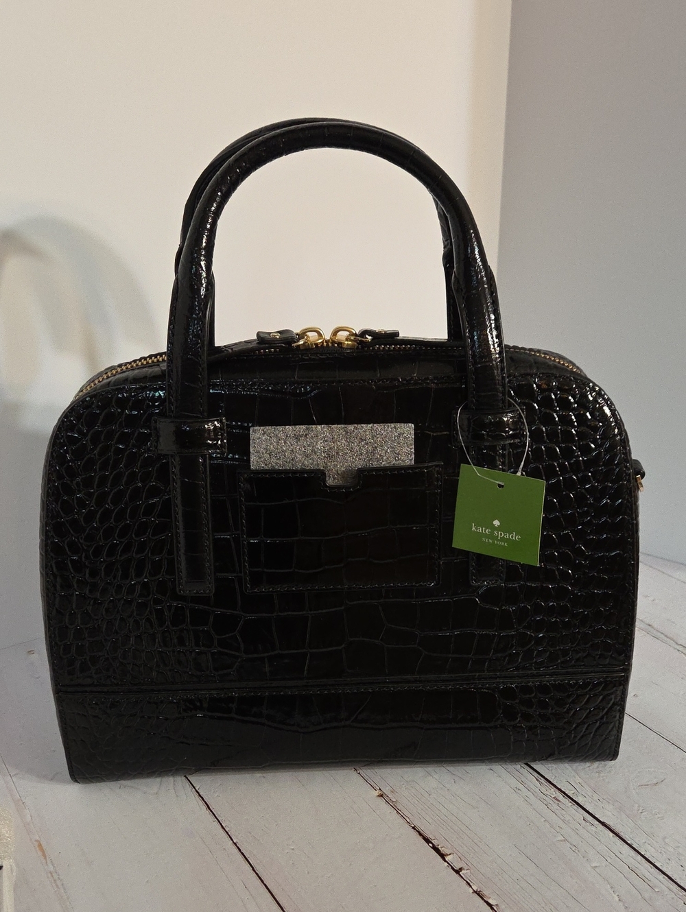 Kate Spade New York Riverside Street Exotic Felix Satchel NWT - Picture 3 of 16